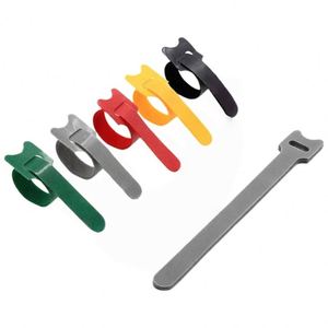Attaches-câbles Velcro en gros, attaches-câbles en nylon, attaches pour câbles de données, Velcro multicolore de haute qualité, attaches double face en forme de tête de chat - Product Image 2