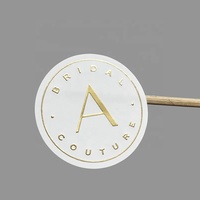 Autocollant rond en papier doré avec logo 3D, faible MOQ, logo personnalisé, logo en relief, étiquette autocollante, imperméable