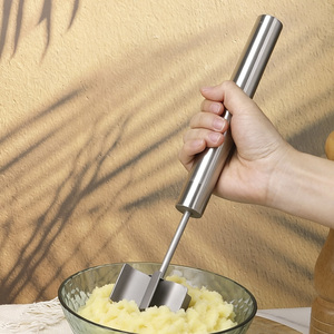 Écrase-viande en acier inoxydable de 11,6 pouces à 6 lames, outil robuste de qualité alimentaire pour hacher le bœuf haché, écraseur de hamburgers, gadgets de cuisine - Product Image 4