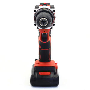 สว่านไฟฟ้าไร้สายสีแดง 21V พร้อมหัวจับดอกสว่านแบบไม่ใช้กุญแจ แรงบิด 80 นิวตันเมตร สำหรับเจาะไม้ โลหะ คอนกรีต ใช้สำหรับงาน DIY - Product Image 5