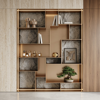 Étagère murale multi-niveaux en acier inoxydable noir mat au design moderne, séparateur croisé pour le rangement de la literie, des outils, à la maison ou au bureau