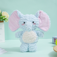 Jouet pour chien en forme d'éléphant à grandes oreilles - un jouet à mordre durable et amusant pour les enfants, une peluche sonore pour les Corgis, accessoires pour animaux de compagnie
