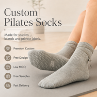 Chaussettes de yoga pour femmes avec logo personnalisé, nouvelle collection, antidérapantes, pour Pilates, avec manchette, en Spandex/Nylon/Coton, séchage rapide, respirantes