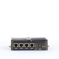 Komputer Mini Industri N100 4 NIC 2.5G Tanpa Kipas Desktop HD+DP Layar Ganda Pfsense Firewall VPN Router