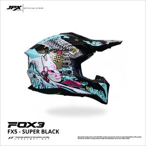 Casco de Motocross JPX Fox3 con Correa Magnética, Diseño Elegante con Motivo FX5 Super Negro para un Rendimiento Inigualable. - Product Image 5