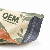 Sachet d'emballage alimentaire refermable en aluminium et plastique à fond plat pour animaux de compagnie (chiens et chats) avec fermeture éclair