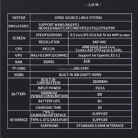 Consola de Juegos Portátil Retro R36s Arkos 2.0 con Sistema Linux, 128G, +20000 Juegos, Pantalla de 3.5 Pulgadas, para Psp
