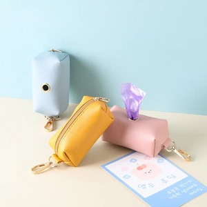 Atacado Mini Portátil De Couro Dog Poop Sacos Dispenser Outdoor Walking Waste Poop Sacos Titular para Animais de Estimação Cão e Gatos - Product Image 3