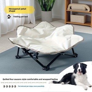 Cama Moderna para Perros <span class=keywords><strong>de</strong></span> Jardín con <span class=keywords><strong>Tela</strong></span> Oxford, Acolchado Cálido <span class=keywords><strong>de</strong></span> Algodón, Diseño Hexagonal Plegable y Portátil, 3 Tamaños, Casa para Gatos - Product Image 3