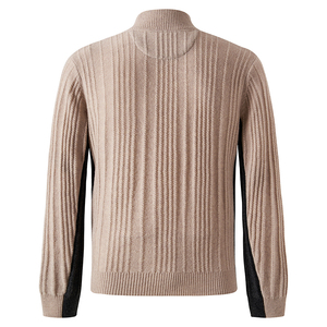 Vêtements pour hommes de style Old Money Pull à la mode personnalisé Pull Herren Pull à manches longues en laine à fermeture éclair - Product Image 3