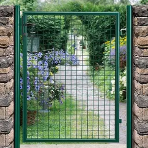 1.5 m yüksek bahçe kapıları tasarımları geri çekilebilir çit kapısı demir kapılar emniyet kapısı