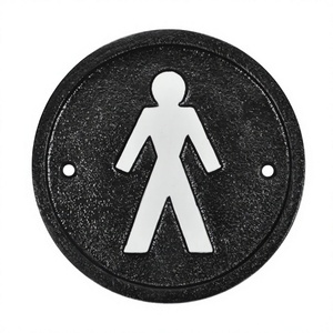 Panneaux muraux en métal de forme ronde, designs personnalisables, revêtement noir - Product Image 1