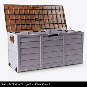 Big Capacity Home Use <strong>Brown</strong> Plastic Deck <strong>Storage</strong> <strong>Box</strong> - Product Image 4