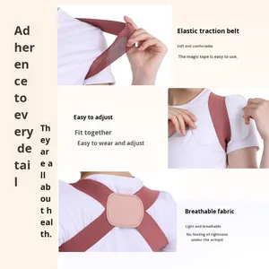 Nuevo Cinturón Corrector de Postura, Anti-Cifosis, Abre Hombros, Endereza la Espalda, Transpirable, Disponible en Blanco, Rosa y Negro - Product Image 5