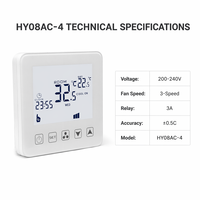 Modbus-Unidad de bobina de ventilador RS485, termostato digital, aire acondicionado