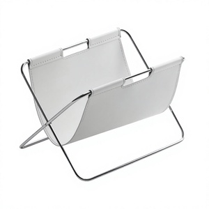 Modern Office Decorative Magazine Holder File Document Metal Floor Stand Amson Brass Model 57841 for Bedroom <b>Study</b> Living Room - Product Image 1