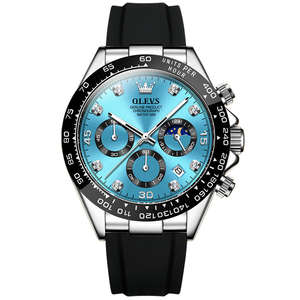 Nouvel arrivage de montres de marque de luxe pour hommes petite montre-bracelet sport étanche à trois aiguilles avec chronographe montre à quartz avec logo personnalisé - Product Image 3