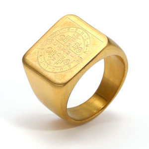 Punk personnalité boussole timbre Vintage CSPB lettre croix <span class=keywords><strong>exorcisme</strong></span> anneaux en acier inoxydable anneau hommes fête cadeaux - Product Image 6