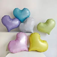 Ballons en feuille de cœur mats de 20 pouces, blanc, jaune, rose, bleu, ballons à l'hélium pour la décoration de fête d'anniversaire, de mariage, de la Saint-Valentin