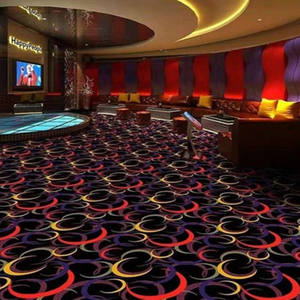 Nouvelle mode antidérapant cinéma hôtel 3D imprimé tapis mur à mur commercial KTV billard salle décor boucle pile imprimé tapis - Product Image 3