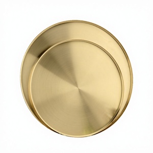 Assiettes en acier inoxydable écologiques, réutilisables, compatibles micro-ondes et lave-vaisselle, pour la restauration, le camping, 14-30 cm - Product Image 3