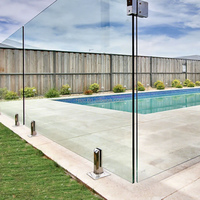 Verre trempé stratifié transparent et robuste pour piscine, bâtiment, serre industrielle, utilisation élégante en salle à manger, clôture décorative