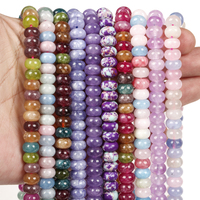 Perles rondes en pierre naturelle 5x8mm, améthyste violette, quartz, jaspe, pierres précieuses en vrac, pour la fabrication de bijoux, bracelets DIY