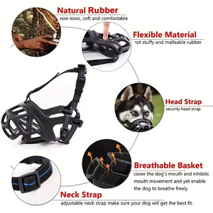 Bozal para perros con revestimiento reflectante Tercera generación Mejorado Ajustable Morder Ladridos Manipulación para perros de tamaño L M S - Product Image 3