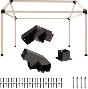 Supports de pergola à toit incliné 4 x 4 <span class=keywords><strong>Kit</strong></span> de supports DIY pour poutres en bois <span class=keywords><strong>Kit</strong></span> de pergola en acier durable pour abris de jardin - Product Image 6