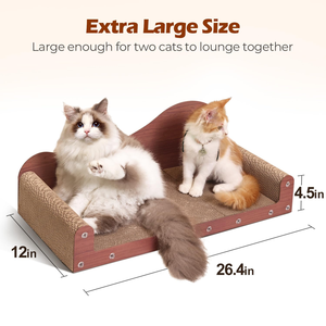Customized Eco-Friendly Corrugated Paper Simple Cat Scratch Board <b>Nest</b> Sofa Chaise Longue <b>Bed</b> Anti-Cat Scratch Claw Grinder Cat - Product Image 3