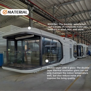 Sống không gian lớn thép viên nang container di động prefab Nhà Phòng Ngủ biệt thự cắm trại <span class=keywords><strong>Caravan</strong></span> phòng ngủ nhỏ nhà du lịch - Product Image 5
