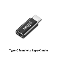 Konverter adaptor laki-laki ke Perempuan, USB-C sudut kanan kiri 90 derajat 10Gbps 3.1