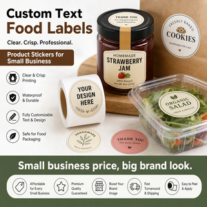 Étiquettes alimentaires personnalisées YSB |   Autocollants de produits à impression claire et nette <span class=keywords><strong>pour</strong></span> les petites entreprises |   Qualité éprouvée sur le marché - Product Image 1