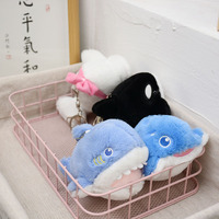 Peluches de souvenirs d'aquarium en gros, mignonnes, en forme de requin, de baleine et de dauphin, avec breloques porte-clés, rembourrées en coton PP doux