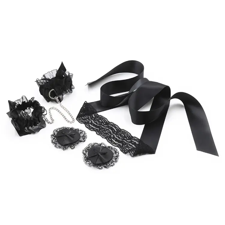 Conjunto de contenção renda bondage para adulto, 3 peças