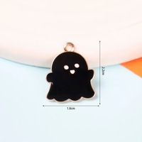 Porte-clés fantôme d'Halloween en alliage de zinc avec impression UV, motif dessin animé mignon, cadeaux de fête d'ambiance effrayante, idéal pour les friandises ou les tours d'attraction