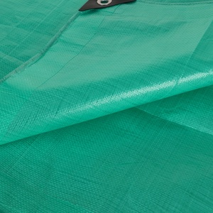 Bâche en PE imperméable verte légère, usage industriel, qualité strictement testée, garantie, bords renforcés, œillets métalliques - Product Image 5