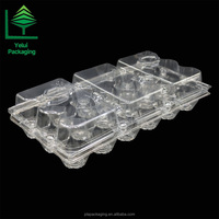 Boîte à œufs grande capacité 18 cavités à prix abordable pour œufs de poule, en PET de qualité alimentaire, réutilisable pour l'élevage avicole, incassable