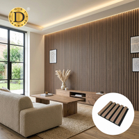 Panneau acoustique insonorisant 2440x600mm en MDF à lattes, feutre 100% polyester ignifuge pour bureau, salon, chambre