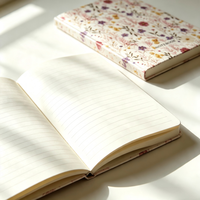 Carnet A5 à couverture rigide, motif floral personnalisé, journal, carnet de notes quotidien, cadeau