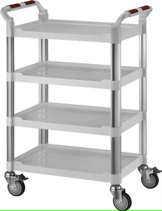 ราวแขวนรถเข็นแบบสี่ล้อพลาสติกทนทานปรับแต่งได้ตามต้องการ - Product Image 1
