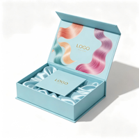 Boîte à perruque de luxe avec logo personnalisé, taille personnalisée, fermeture magnétique en carton, emballage pour extensions de cheveux, boîte cadeau en papier pour perruque avec doublure en satin
