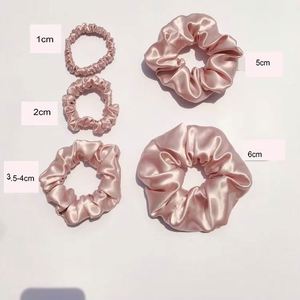 Chouchous 100% Soie de Mûrier Pure, Plus de 3 cm, Élastique à Cheveux en Soie Naturelle Brillante pour Femme - Product Image 3