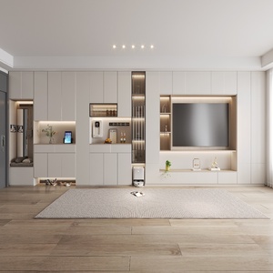 <span class=keywords><strong>Meuble</strong></span> TV sur pied en MDF <span class=keywords><strong>de</strong></span> luxe moderne personnalisable, style contemporain, avec rangement, pour salon et hôtel - Product Image 1