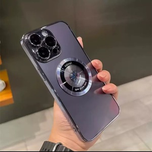 Funda Transparente con Carga Inalámbrica Magnética para iPhone 16 15 14 Pro Max, Carcasa Rígida de PC Transparente con Galvanoplastia - Product Image 6