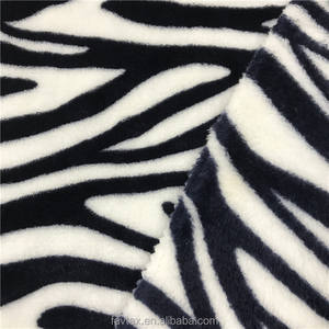 Custom Organico Zebra Animale Stampa Tessuto di Flanella di Trasporto Marittimo di Stampa - Product Image 5