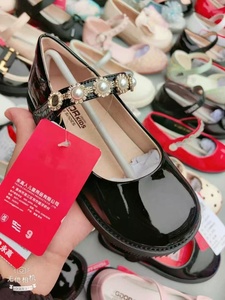 Nuove scarpe da principessa miste da ragazza di primavera strass amore per bambini con fiocco scarpe di cuoio piccole scarpe Stock - Product Image 4