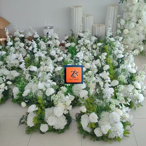 Composizione Floreale Artificiale in Seta per Corridoio, Sfera di Fiori di Ortensia Bianca e Verde, Bouquet da Sposa, Decorazione per Tavolo dell'Altare, Alta Qualità - Product Image 2