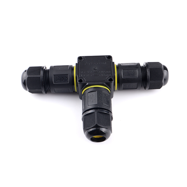 Led Outdoor Lighting Waterproof Wire Connector 3Pin Ip68 Connector Screw-free T Shape Connector