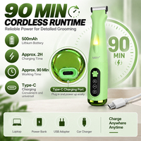 Tondeuse à poils pour animaux de compagnie MRY, pour chiens et chats, avec lumière LED, rechargeable sans fil, tondeuse de précision de type C